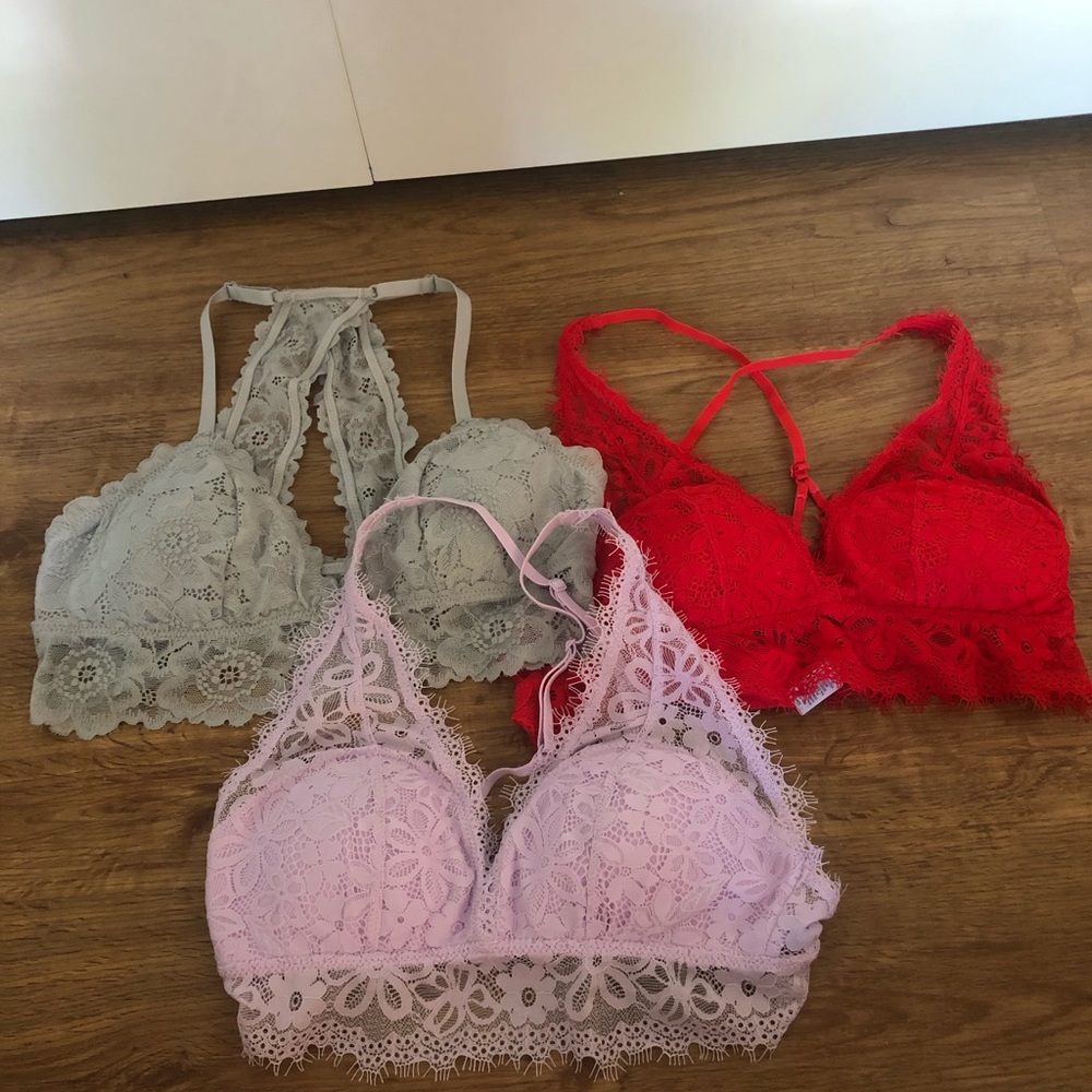 Set of 3 aerie bralettes